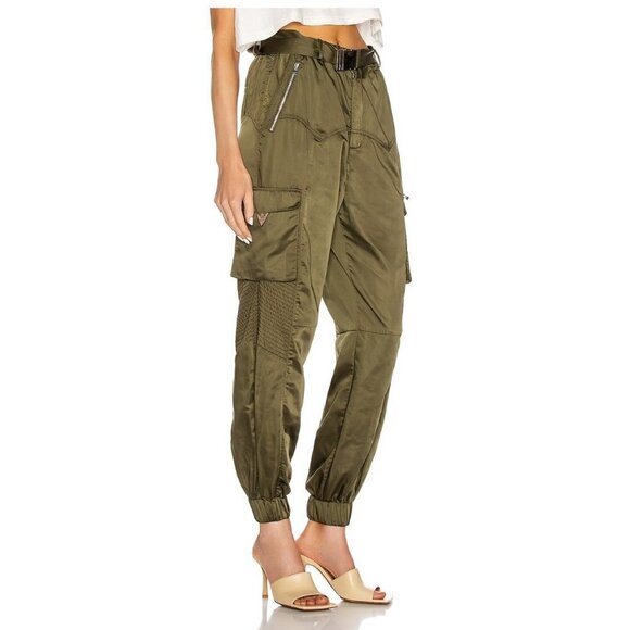 Retrofête Mia bomber jacket & Kira jogger satin set Army Green - Picture 7 of 16